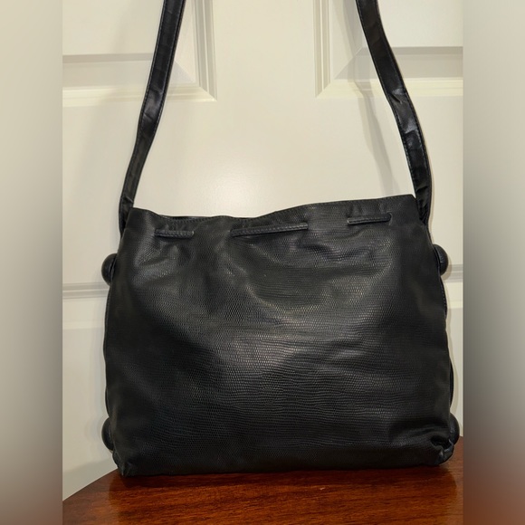 Carlos Falchi Black Drawstring Crossbody - Picture 13 of 16